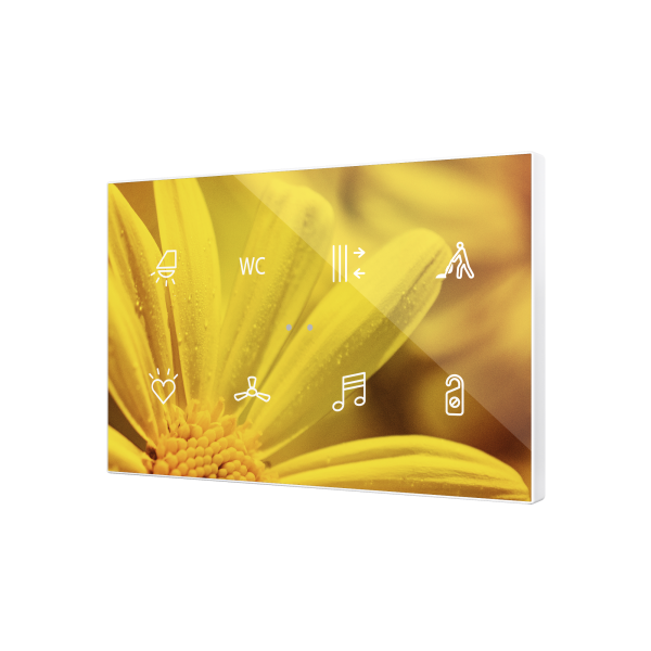 Flat XL X8. Glass capacitive push button - 8 buttons - Custom by Zennio