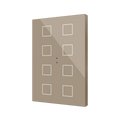 Flat XL X8. Glass capacitive push button - 8 buttons - Champagne by Zennio