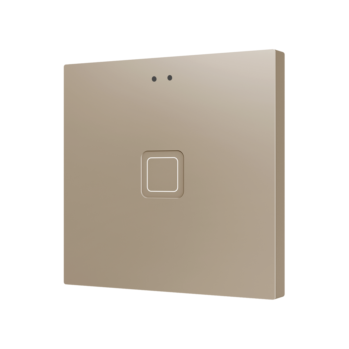 Tecla RGB 1. PC-ABS Capacitive push button - 1 button - Champagne by Zennio