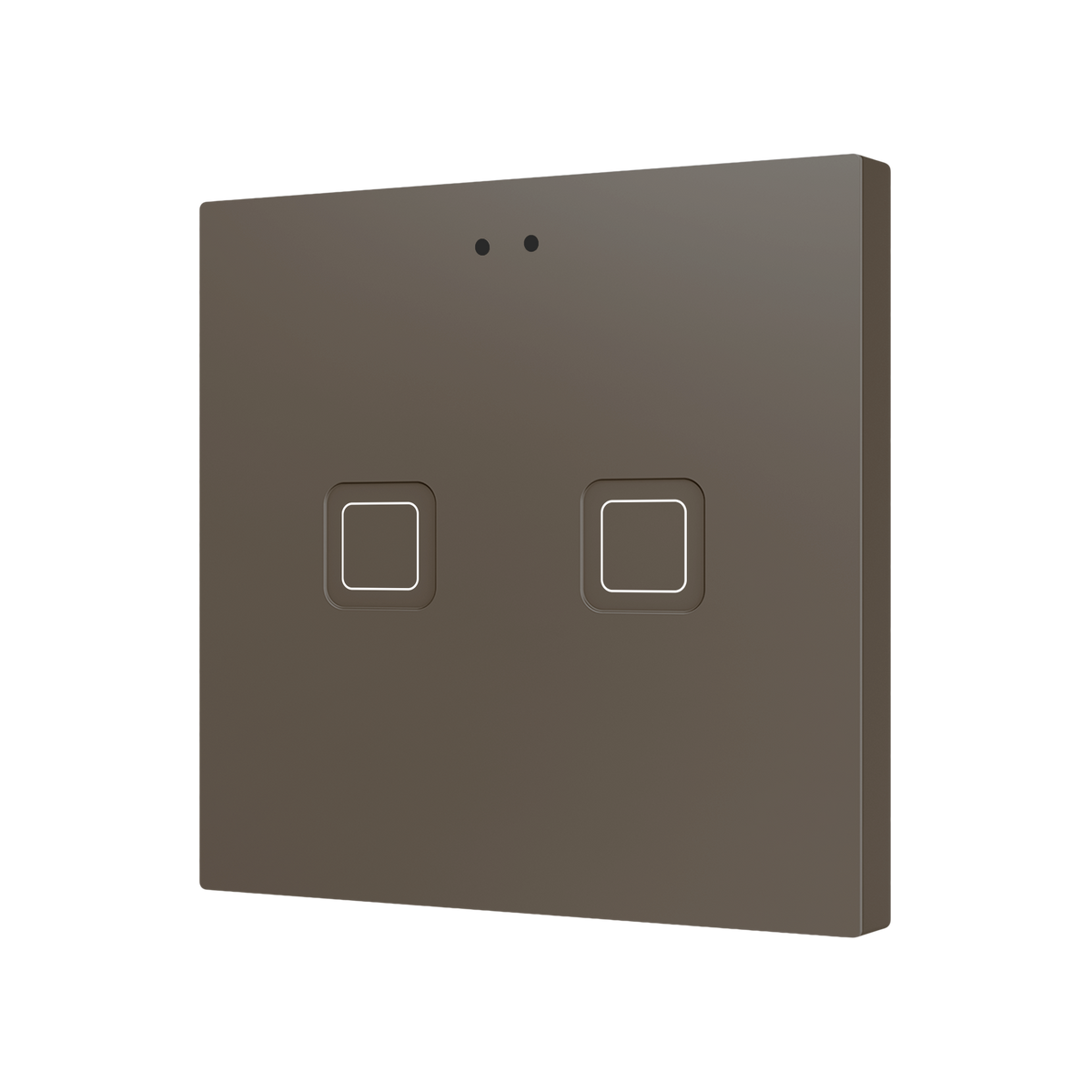 Tecla RGB 2. PC-ABS Capacitive push button - 2 buttons - Mocha by Zennio