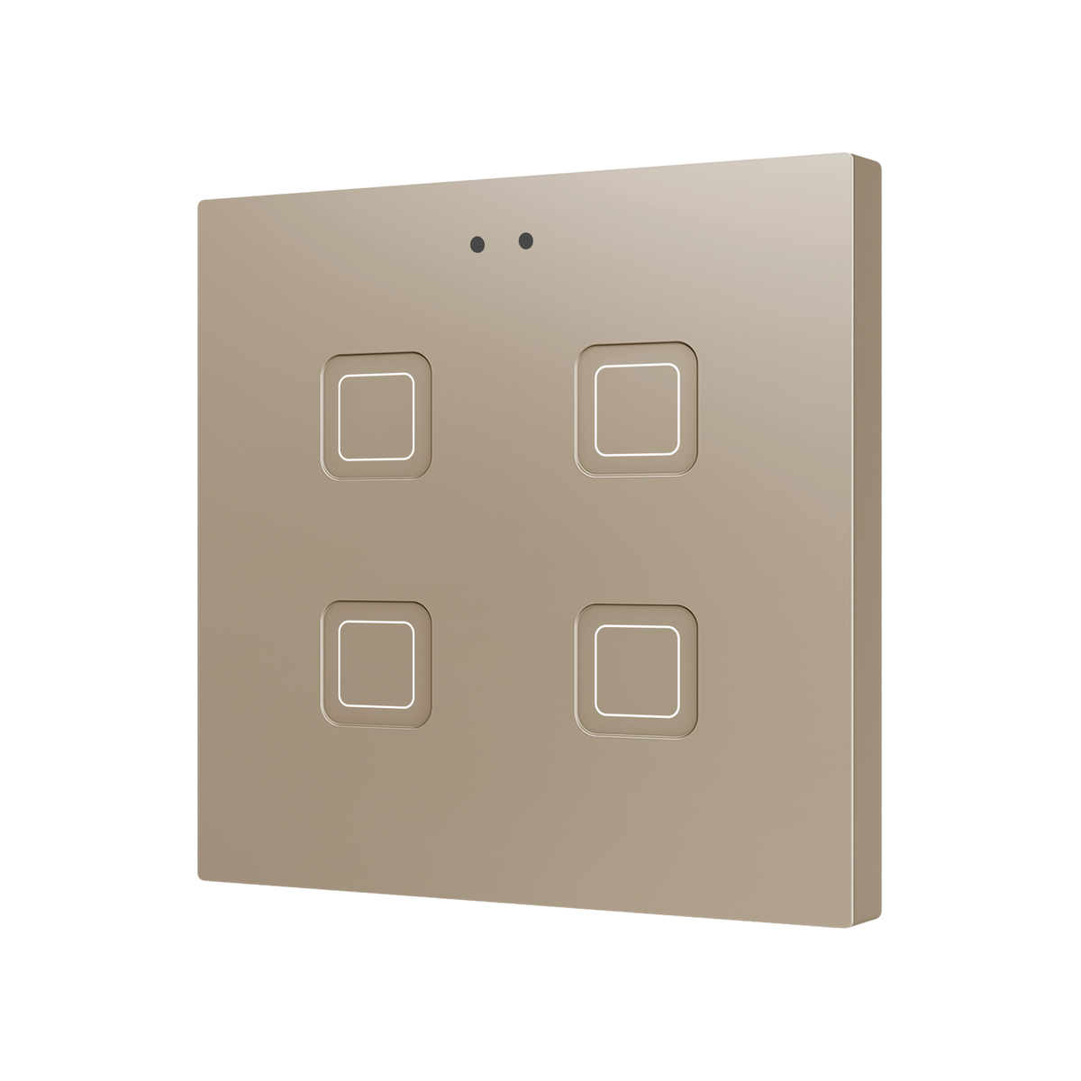 Tecla RGB 4. PC-ABS Capacitive push button - 4 buttons - Champagne by Zennio