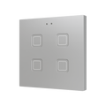 Tecla RGB 4. PC-ABS Capacitive push button - 4 buttons - Silver by Zennio