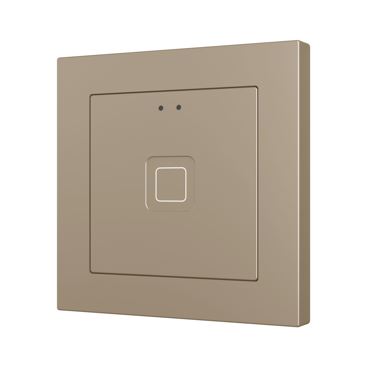 Tecla RGB 55 X1. PC-ABS Capacitive push button 55x55 - 1 button - Champagne (ZS55 frame not included) by Zennio