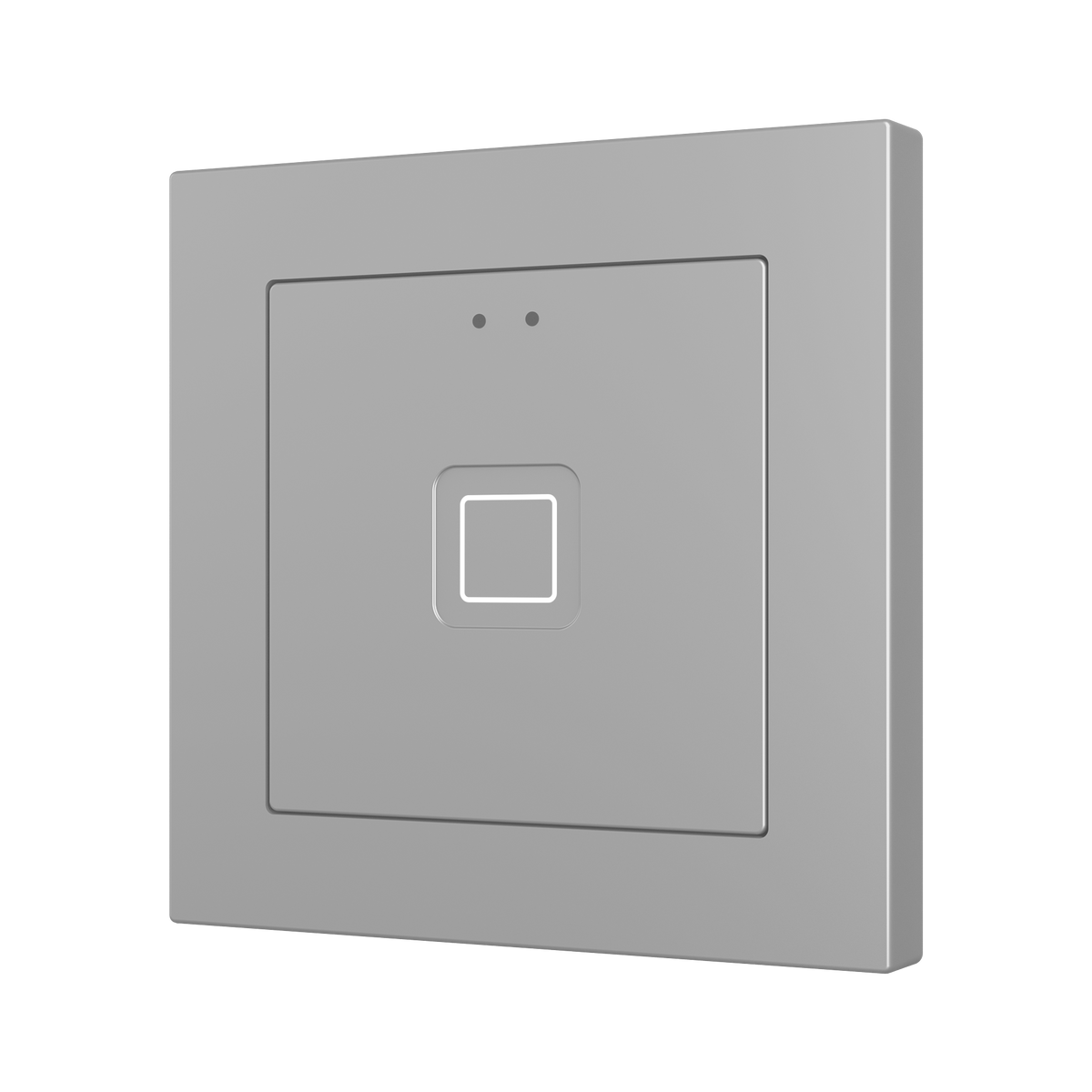 Tecla RGB 55 X1. PC-ABS Capacitive push button 55x55 - 1 button - Silver (ZS55 frame not included) by Zennio