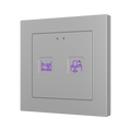 Tecla RGB 55 X2. PC-ABS Capacitive push button 55x55 - 2 buttons - Custom (ZS55 frame not included) by Zennio