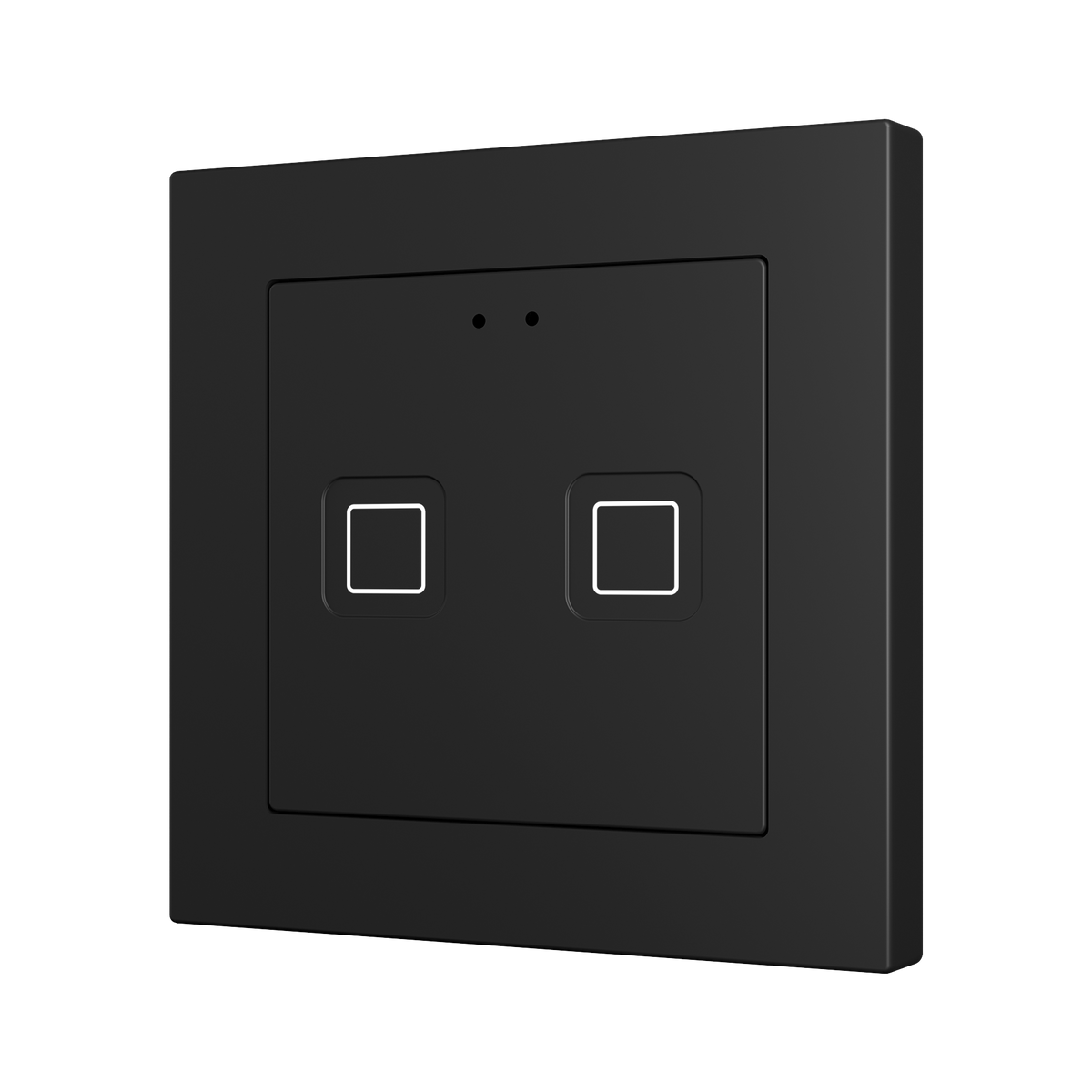 Tecla RGB 55 X2. PC-ABS Capacitive push button 55x55 - 2 buttons - Anthracite (ZS55 frame not included) by Zennio