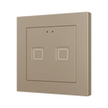 Tecla RGB 55 X2. PC-ABS Capacitive push button 55x55 - 2 buttons - Champagne (ZS55 frame not included) by Zennio