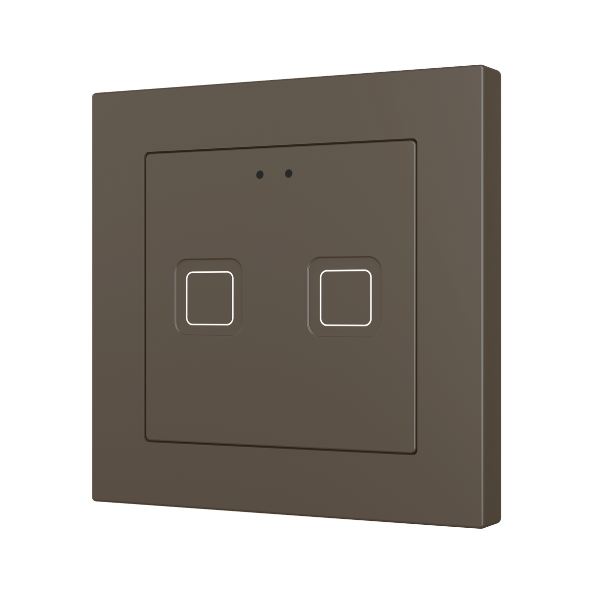 Tecla RGB 55 X2. PC-ABS Capacitive push button 55x55 - 2 buttons - Mocha (ZS55 frame not included) by Zennio