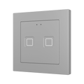 Tecla RGB 55 X2. PC-ABS Capacitive push button 55x55 - 2 buttons - Silver (ZS55 frame not included) by Zennio