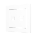 Tecla RGB 55 X2. PC-ABS Capacitive push button 55x55 - 2 buttons - White (ZS55 frame not included) by Zennio