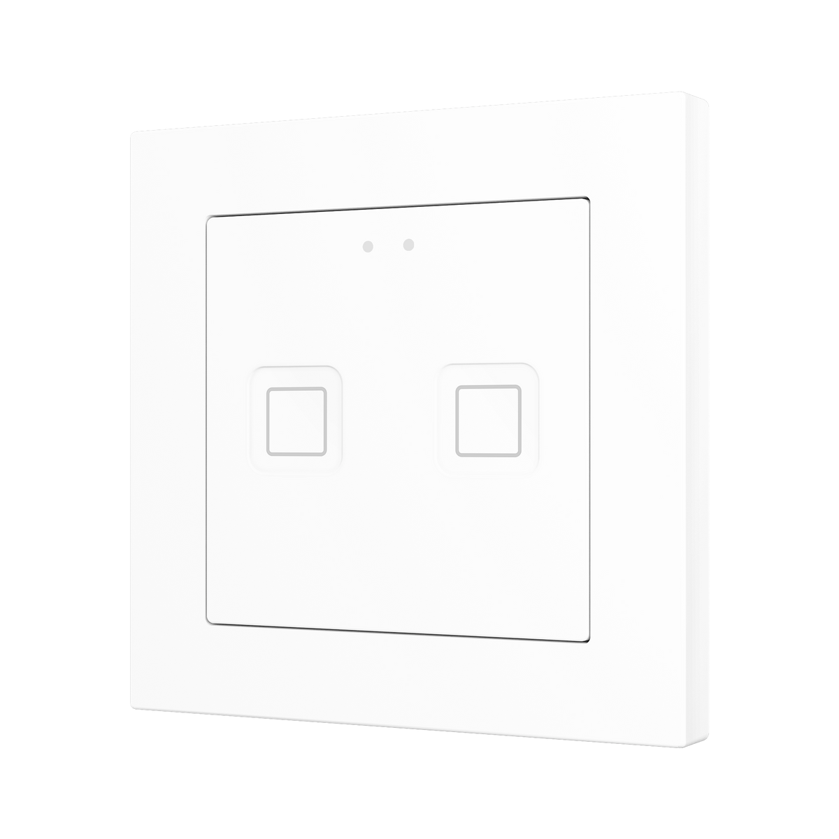 Tecla RGB 55 X2. PC-ABS Capacitive push button 55x55 - 2 buttons - White (ZS55 frame not included) by Zennio