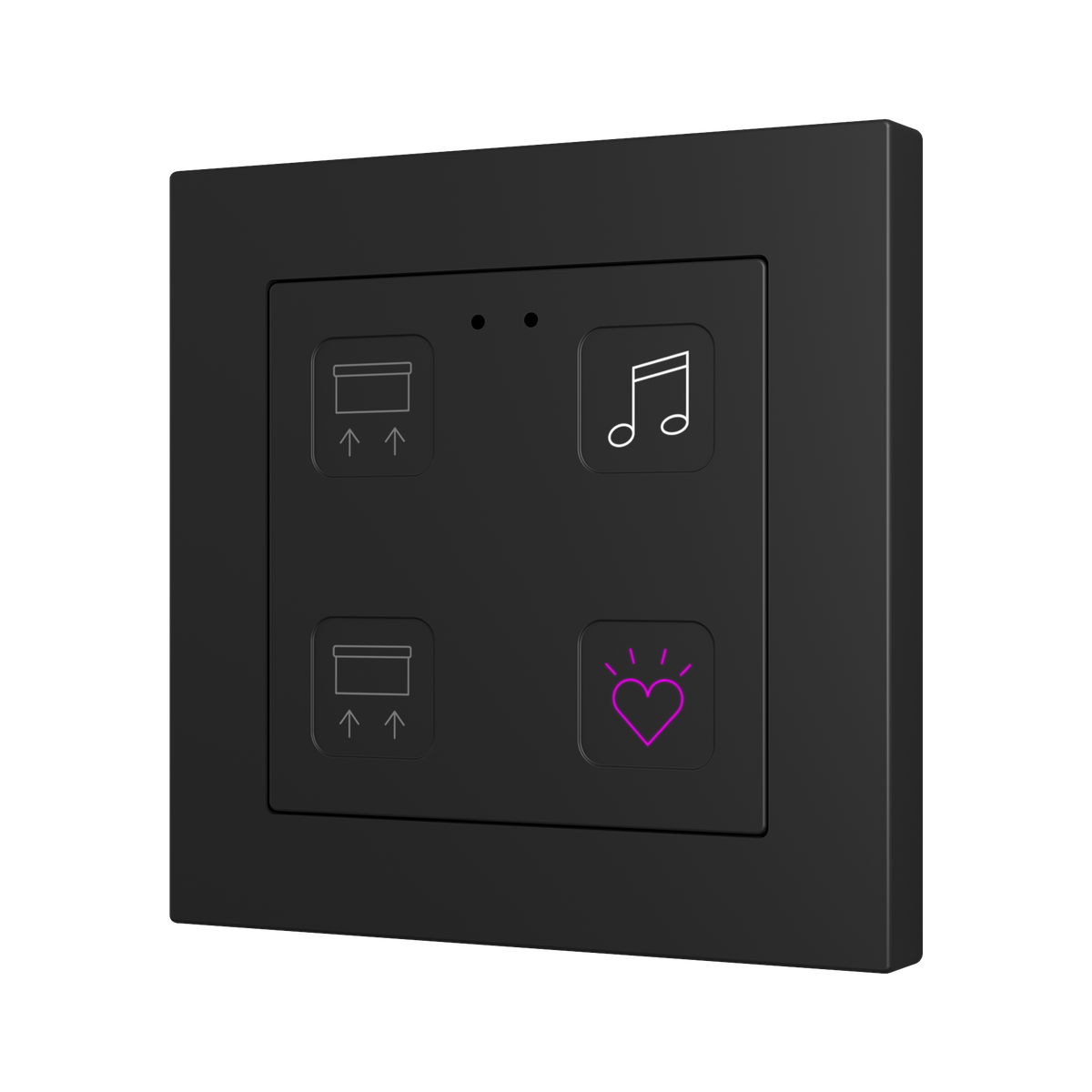 Tecla RGB 55 X4. PC-ABS Capacitive push button 55x55 - 4 buttons - Custom (ZS55 frame not included) by Zennio