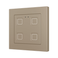 Tecla RGB 55 X4. PC-ABS Capacitive push button 55x55 - 4 buttons - Champagne (ZS55 frame not included) by Zennio