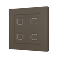 Tecla RGB 55 X4. PC-ABS Capacitive push button 55x55 - 4 buttons - Mocha (ZS55 frame not included) by Zennio