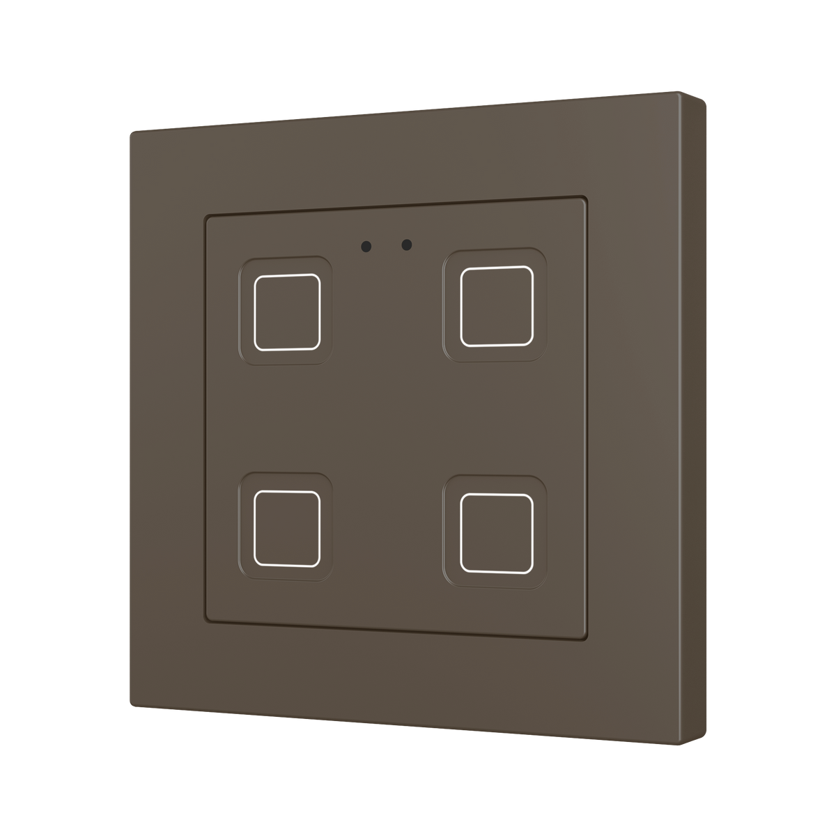 Tecla RGB 55 X4. PC-ABS Capacitive push button 55x55 - 4 buttons - Mocha (ZS55 frame not included) by Zennio