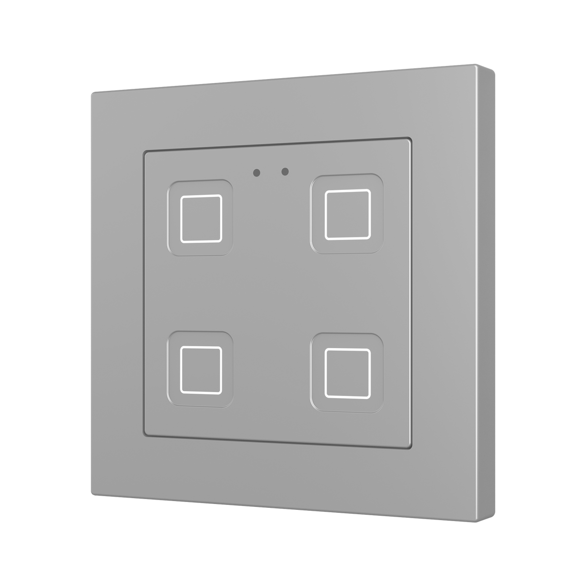 Tecla RGB 55 X4. PC-ABS Capacitive push button 55x55 - 4 buttons - Silver (ZS55 frame not included) by Zennio