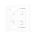 Tecla RGB 55 X4. PC-ABS Capacitive push button 55x55 - 4 buttons - White (ZS55 frame not included) by Zennio