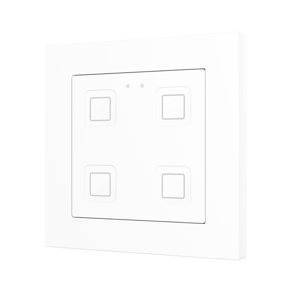 Tecla RGB 55 X4. PC-ABS Capacitive push button 55x55 - 4 buttons - White (ZS55 frame not included) by Zennio