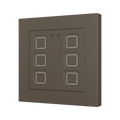 Tecla RGB 55 X6. PC-ABS Capacitive push button 55x55 - 6 buttons - Mocha (ZS55 frame not included) by Zennio