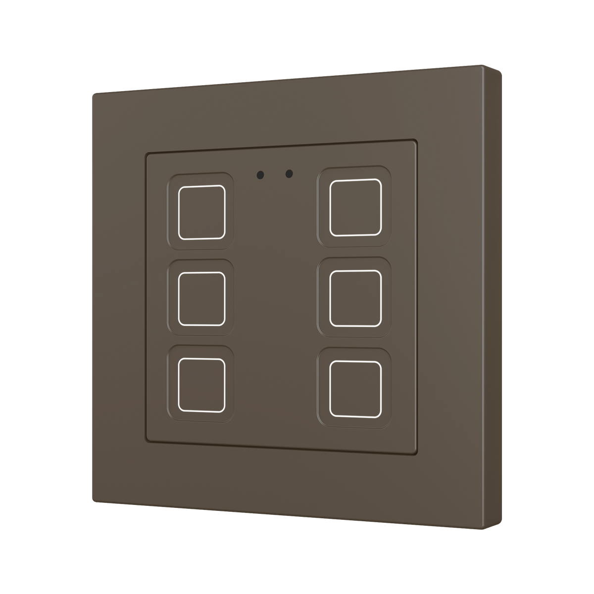 Tecla RGB 55 X6. PC-ABS Capacitive push button 55x55 - 6 buttons - Mocha (ZS55 frame not included) by Zennio