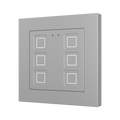 Tecla RGB 55 X6. PC-ABS Capacitive push button 55x55 - 6 buttons - Silver (ZS55 frame not included) by Zennio