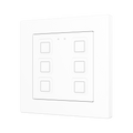 Tecla RGB 55 X6. PC-ABS Capacitive push button 55x55 - 6 buttons - White (ZS55 frame not included) by Zennio