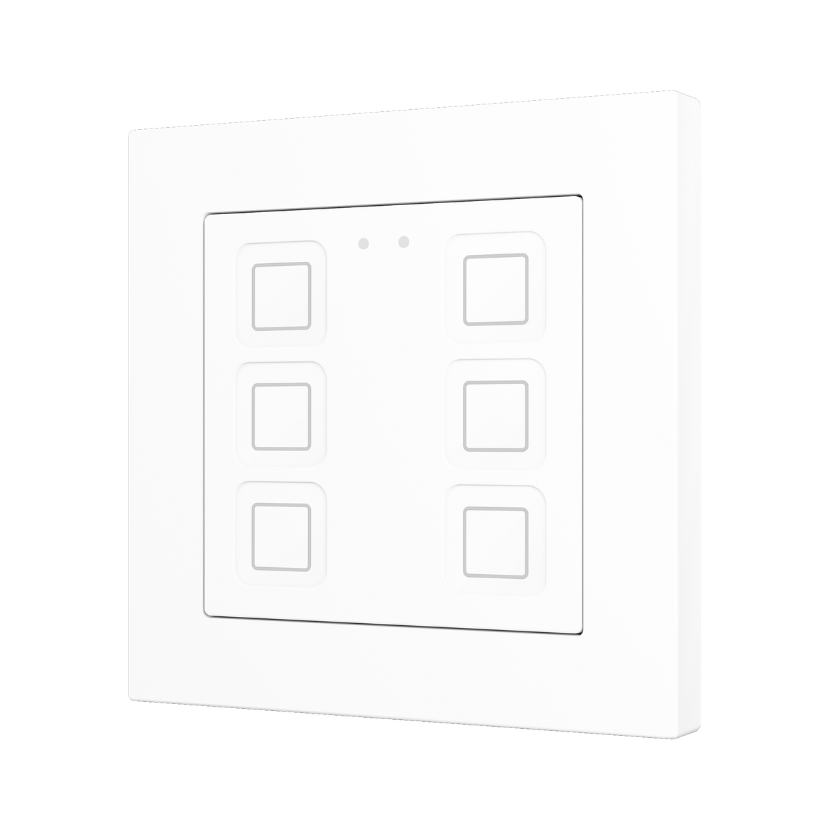 Tecla RGB 55 X6. PC-ABS Capacitive push button 55x55 - 6 buttons - White (ZS55 frame not included) by Zennio
