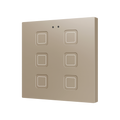 Tecla RGB 6. PC-ABS Capacitive push button - 6 buttons - Champagne by Zennio