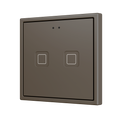 Tecla RGB 70 X2. PC-ABS Capacitive push button 70x70 - 2 buttons - Mocha (ZS70 frame not included) by Zennio