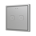 Tecla RGB 70 X2. PC-ABS Capacitive push button 70x70 - 2 buttons - Silver (ZS70 frame not included) by Zennio