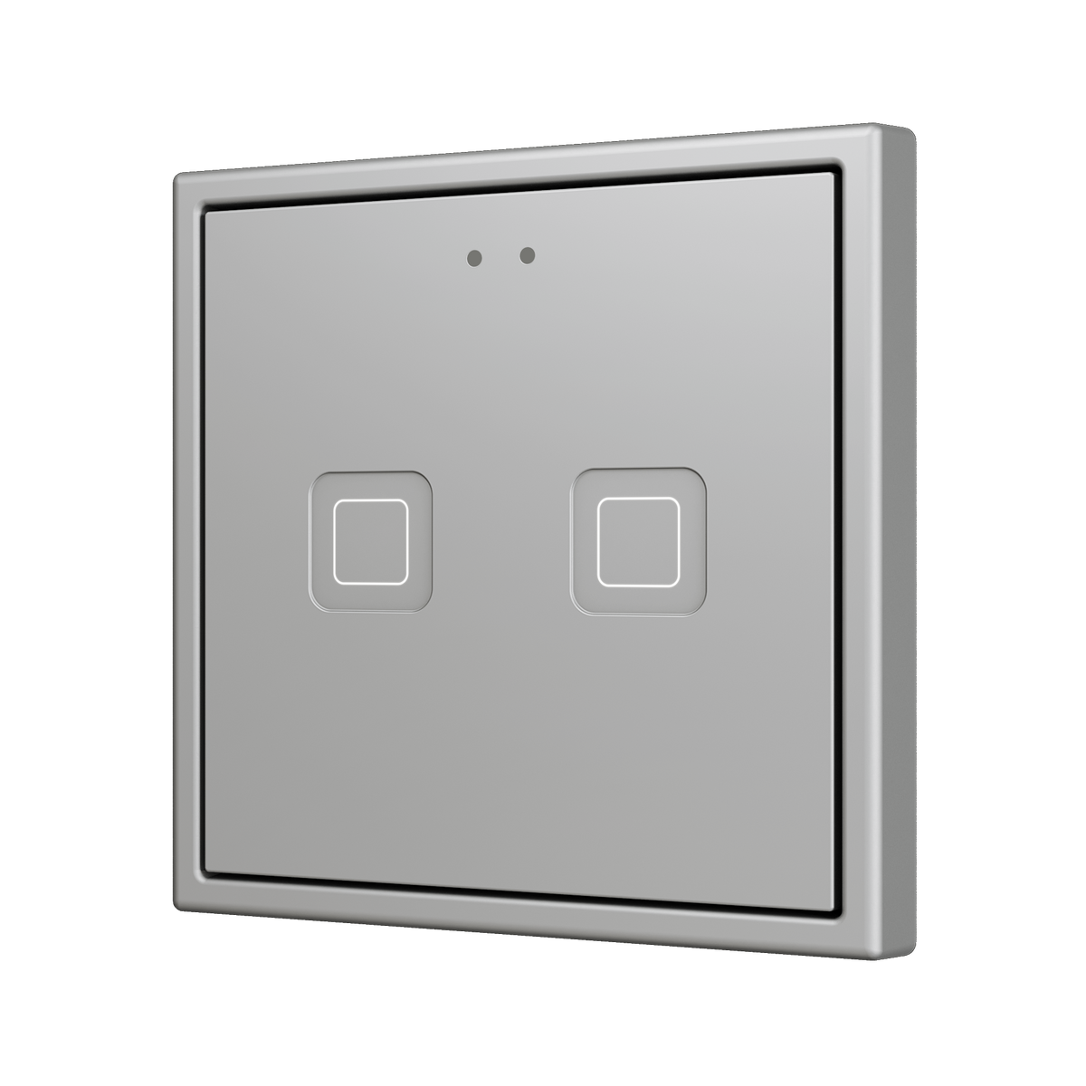 Tecla RGB 70 X2. PC-ABS Capacitive push button 70x70 - 2 buttons - Silver (ZS70 frame not included) by Zennio