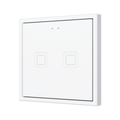 Tecla RGB 70 X2. PC-ABS Capacitive push button 70x70 - 2 buttons - White (ZS70 frame not included) by Zennio