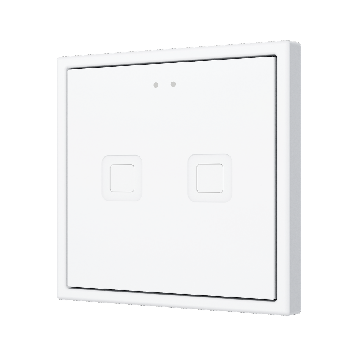 Tecla RGB 70 X2. PC-ABS Capacitive push button 70x70 - 2 buttons - White (ZS70 frame not included) by Zennio