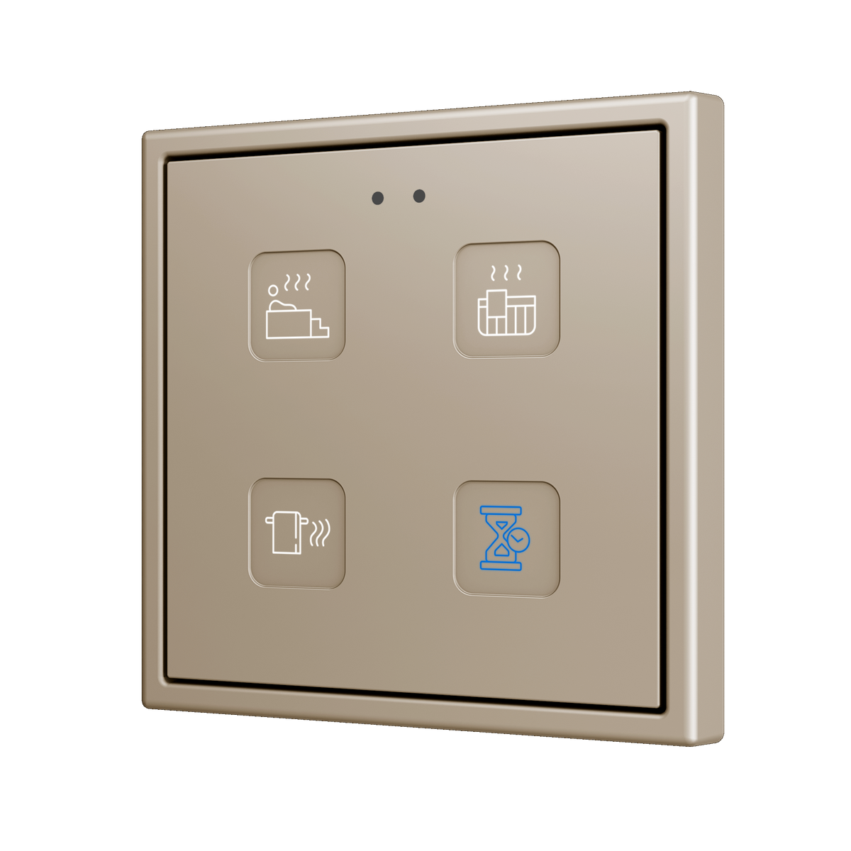 Tecla RGB 70 X4. PC-ABS Capacitive push button 70x70 - 4 buttons - Custom (ZS70 frame not included) by Zennio