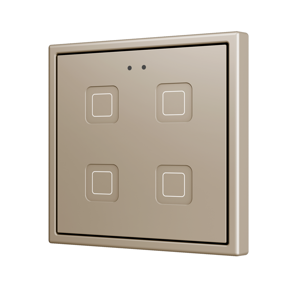 Tecla RGB 70 X4. PC-ABS Capacitive push button 70x70 - 4 buttons - Champagne (ZS70 frame not included) by Zennio