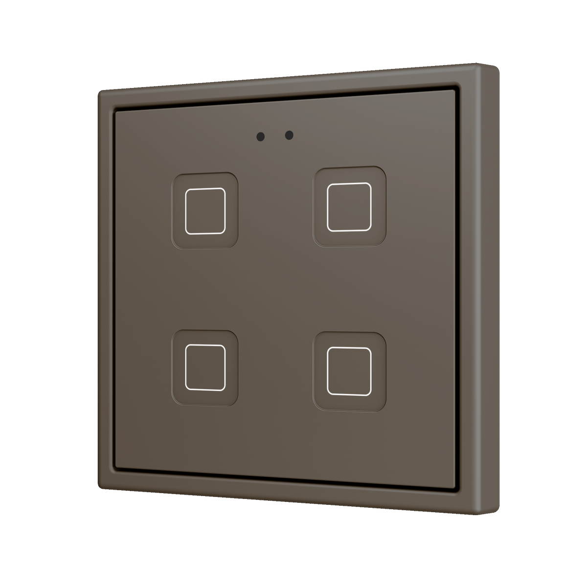 Tecla RGB 70 X4. PC-ABS Capacitive push button 70x70 - 4 buttons - Mocha (ZS70 frame not included) by Zennio