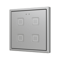 Tecla RGB 70 X4. PC-ABS Capacitive push button 70x70 - 4 buttons - Silver (ZS70 frame not included) by Zennio