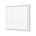 Tecla RGB 70 X4. PC-ABS Capacitive push button 70x70 - 4 buttons - White (ZS70 frame not included) by Zennio