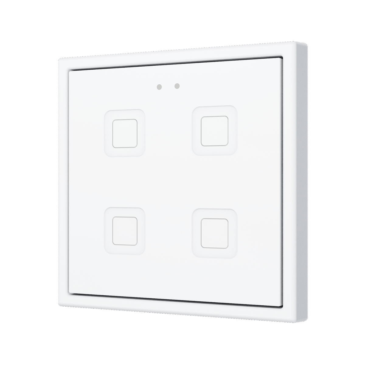 Tecla RGB 70 X4. PC-ABS Capacitive push button 70x70 - 4 buttons - White (ZS70 frame not included) by Zennio