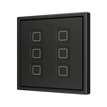 Tecla RGB 70 X6. PC-ABS Capacitive push button 70x70 - 6 buttons - Anthracite (ZS70 frame not included) by Zennio