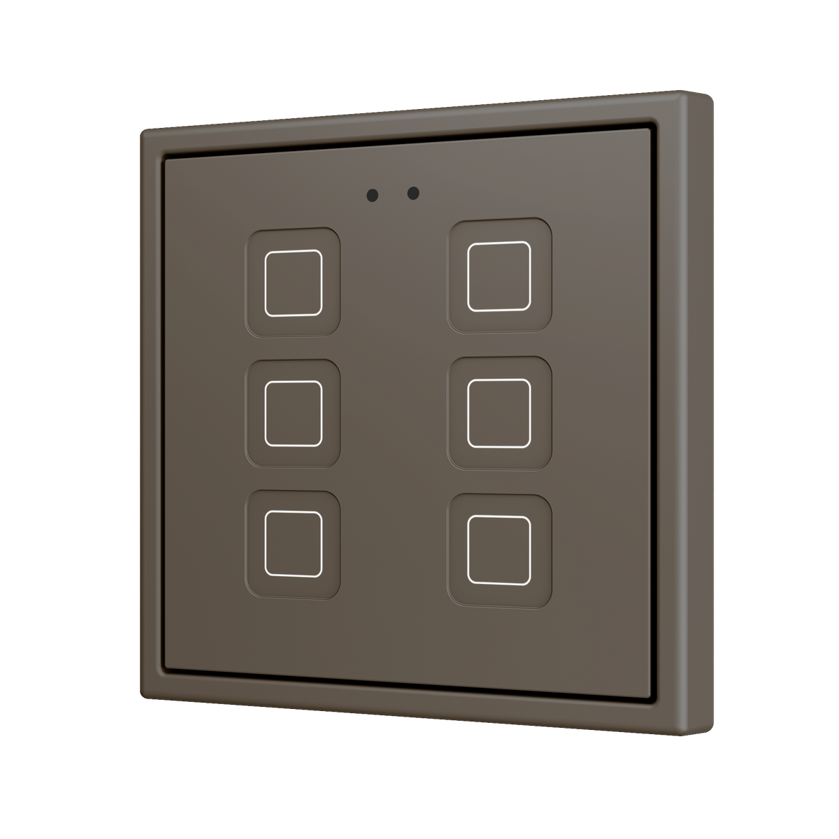 Tecla RGB 70 X6. PC-ABS Capacitive push button 70x70 - 6 buttons - Mocha (ZS70 frame not included) by Zennio