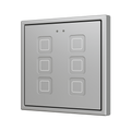Tecla RGB 70 X6. PC-ABS Capacitive push button 70x70 - 6 buttons - Silver (ZS70 frame not included) by Zennio
