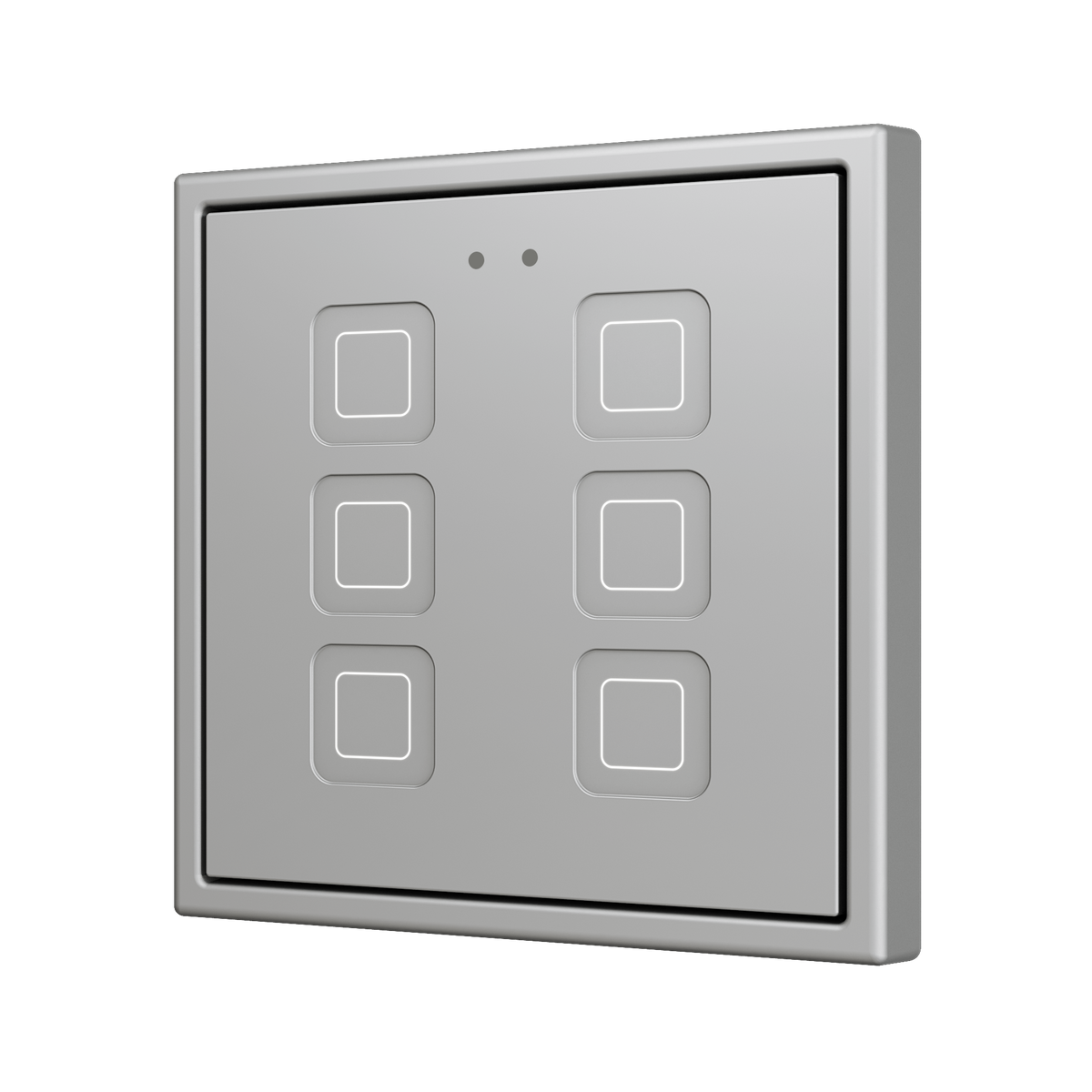 Tecla RGB 70 X6. PC-ABS Capacitive push button 70x70 - 6 buttons - Silver (ZS70 frame not included) by Zennio