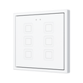 Tecla RGB 70 X6. PC-ABS Capacitive push button 70x70 - 6 buttons - White (ZS70 frame not included) by Zennio