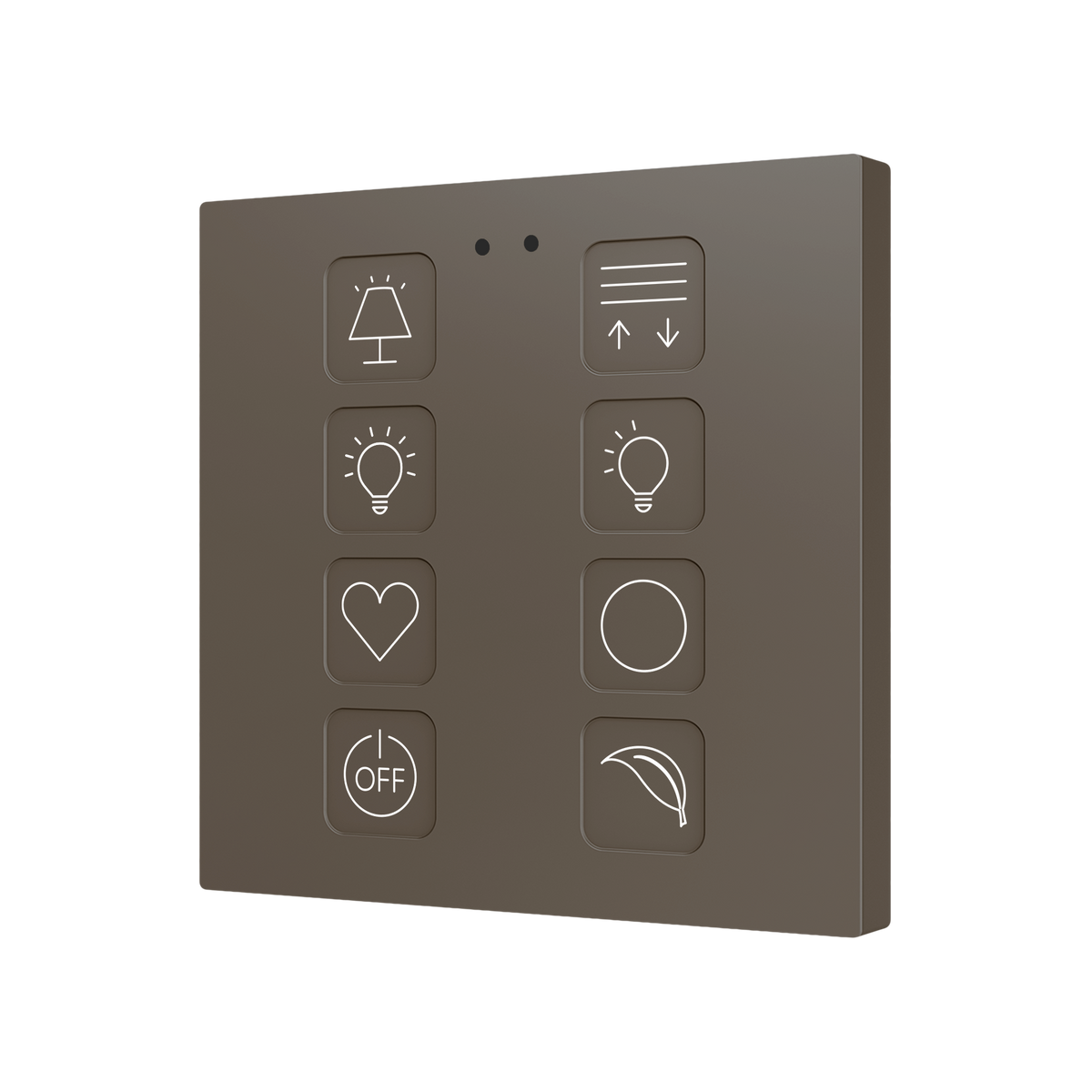 Tecla RGB 8. PC-ABS Capacitive push button - 8 buttons - Custom by Zennio
