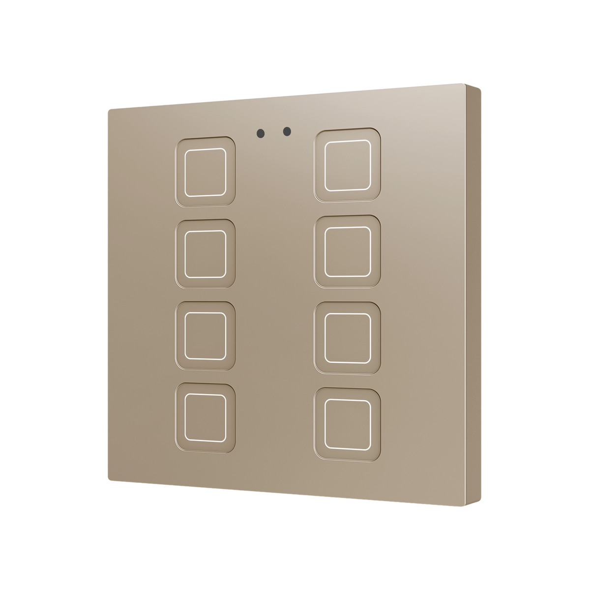Tecla RGB 8. PC-ABS Capacitive push button - 8 buttons - Champagne by Zennio