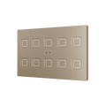 Tecla RGB XL 10. PC-ABS Capacitive push button - 10 buttons - Champagne by Zennio