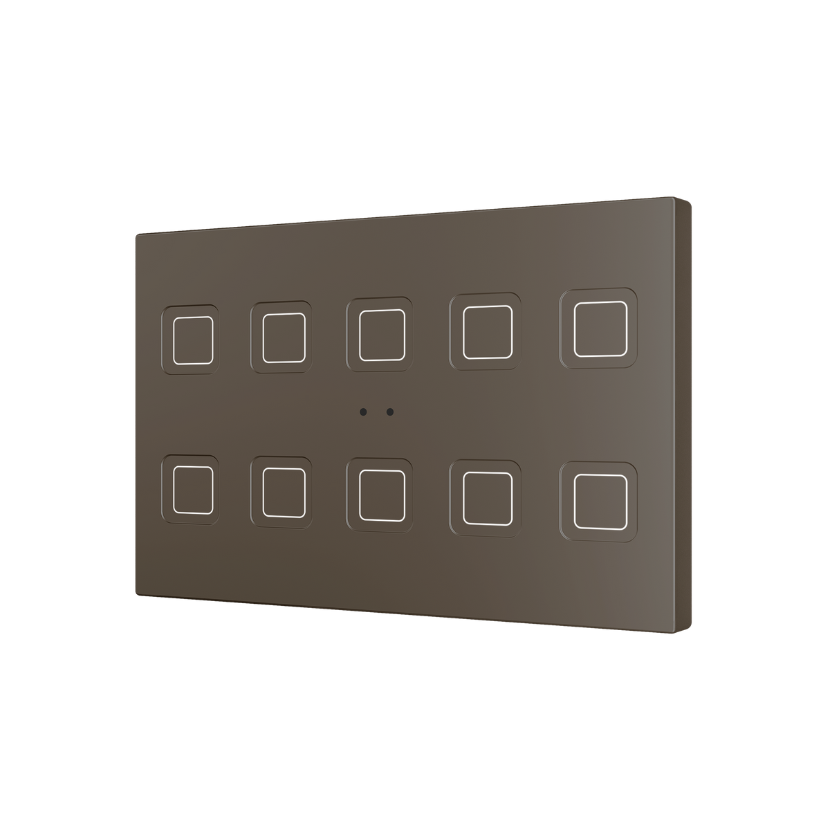 Tecla RGB XL 10. PC-ABS Capacitive push button - 10 buttons - Mocha by Zennio