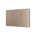 Tecla RGB XL 4. PC-ABS Capacitive push button - 4 buttons - Custom by Zennio