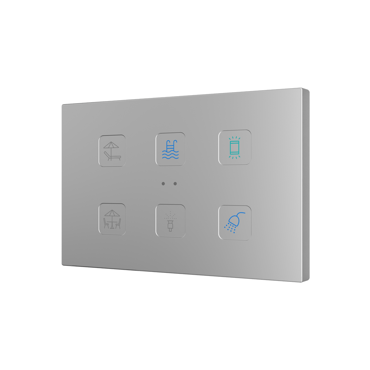 Tecla RGB XL 6. PC-ABS Capacitive push button - 6 buttons - Custom by Zennio